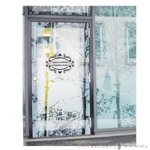 สติ๊กเกอร์ไดคัท SGWST-59 เปิด-ปิดร้าน open-close Oval design สีดำ