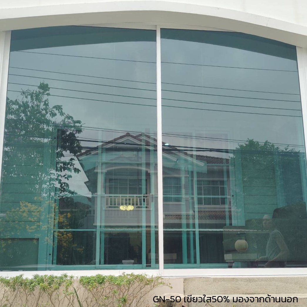 ฟิล์มกรองแสง สีเขียว50% GN-50 ป้องกันแสงเข้าได้50% กว้าง100ซม และ 152 ซม ยาวเมตรละ - Image 4