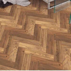 แผ่นปูพื้นลายไม้ก้างปลา RSF-21 Herringbone Panel wood ลายพื้นไม้ปาเก้สีไม้ หน้ากว้าง 100 ซม หนา 0.45 มม ยาวเมตรละ Floor Sheet RSF-21