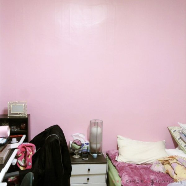 MS-1112 วอลไวนิลสติ๊กเกอร์สีชมพูอ่อน ขนาด 100 x 250 ซม.