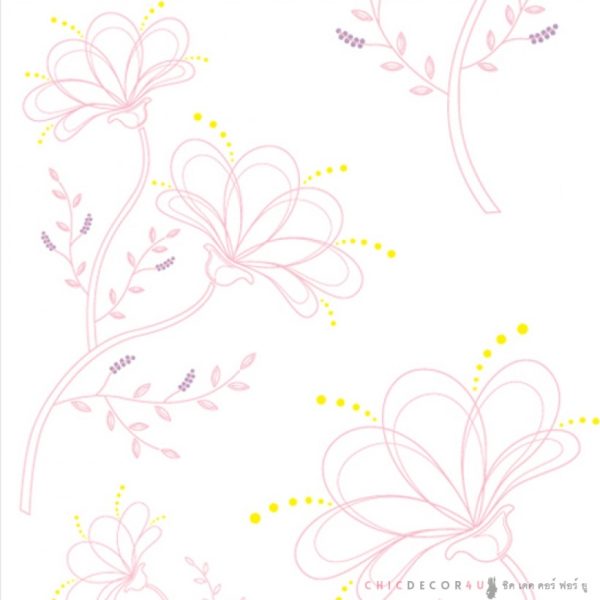 HQ-032 สติ๊กเกอร์ไฮกลอส ดอกกล้วยไม้ Orchids กว้าง100ซม ยาวเมตรละ