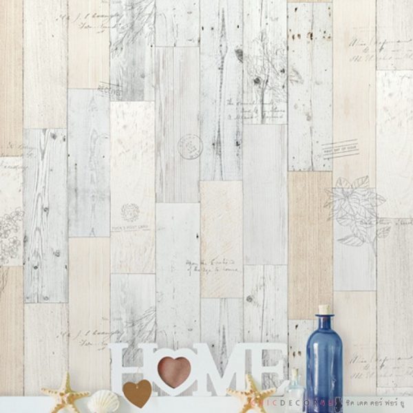 วอลไวนิลสติ๊กเกอร์ลายไม้วินเทจสีไม้ Wood Herb HVW-22511 กว้าง100ซม ยาวเมตรละ