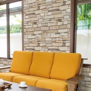 วอลไวนิลสติ๊กเกอร์ หินเคนไซ Kenzai HWP-21608 กว้าง100ซม ยาวเมตรละ