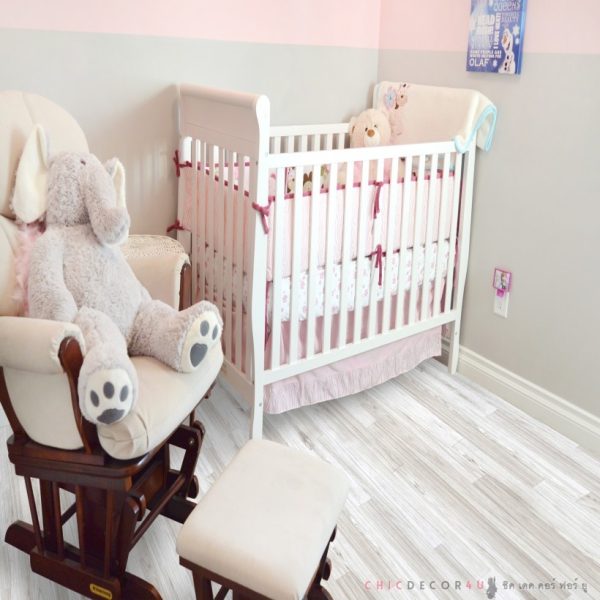 พีวีซีปูพื้น ลายไม้โมเดริน สีขาวเบจ White Beige-wood panel JP-012 หน้ากว้าง 100 ซม หนา 0.6 มม ยาวเมตรละ