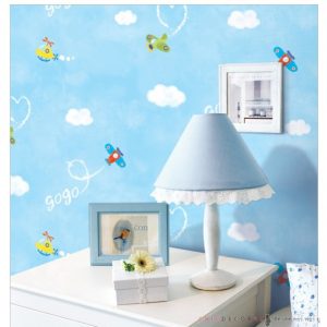 วอลเปเปอร์สติ๊กเกอร์ท้องฟ้าเครื่องบิน Sky and plane MPS-25 กว้าง 100ซม ยาวเมตรละ