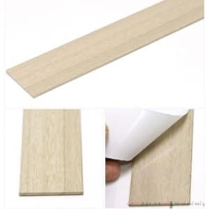 Wood Panel แผ่นไม้มีกาวสีเมเปิ้ล WP-001 ขนาดแผ่น60 ซม.x5 ซม.หนา 0.3 ซม. กล่องละ