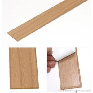 Wood Panel แผ่นไม้มีกาว สีบีช WP-002 ขนาดแผ่น60ซม.x5ซม กล่องละ