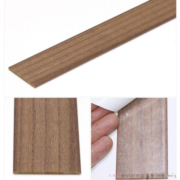 Wood Panel แผ่นไม้มีกาว สีโอ๊ค WP-003 ขนาดแผ่น 60 ซม. x 5 ซม จำนวน 34 ชิ้นต่อกล่อง