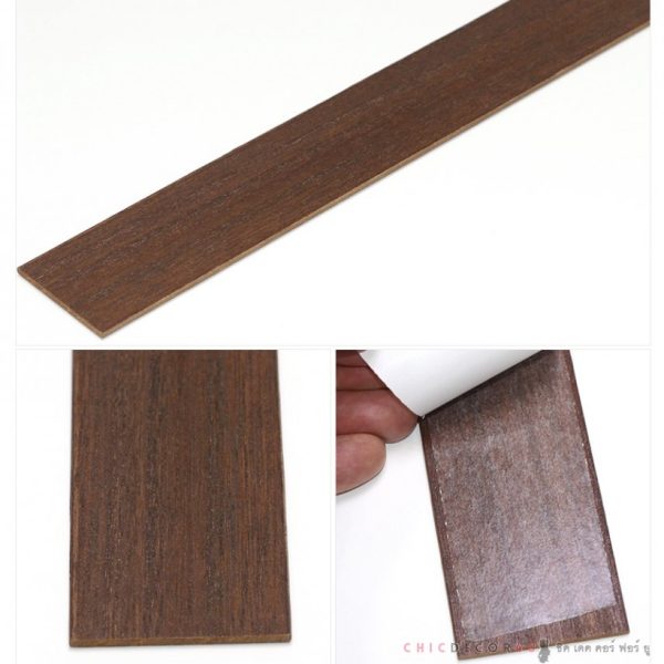 Wood Panel แผ่นไม้มีกาว สีเชอรี่ WP-004 ขนาดแผ่น60ซม.x5ซม กล่องละ