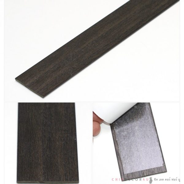 Wood Panel แผ่นไม้มีกาว สีวอลนัท WP-005 ขนาดแผ่น60ซม.x5ซม กล่องละ