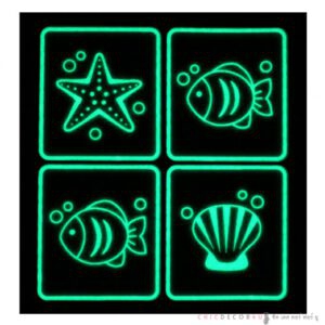 กันลื่นเรืองแสง ลายปลาทะเล # 15401