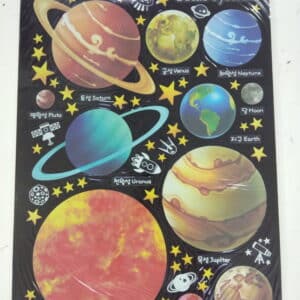 สติกเกอร์เรืองแสงดวงดาวในจักรวาล Space Solar System FDS-21208