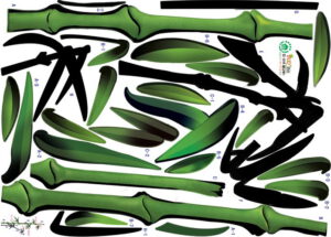 สติกเกอร์ลายต้นไผ่