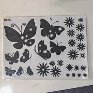 สติกเกอร์ผีเสื้อสีดำ