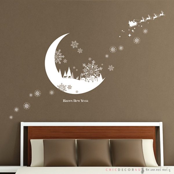 สติ๊กเกอร์คริสมาสต์ ซานตาคลอส Santa claus is coming รุ่น AC-002