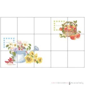 AL-06 ตะกร้าแอปเปิ้ล สติกเกอร์ฟรอยด์กันน้ำมัน กันคราบเปื้อน กันร้อน