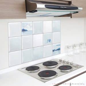 สติกเกอร์ฟรอยด์ ลายวิวทะเลเกาะ Island AL-21 ขนาด 45 X 75 เซนติเมตร