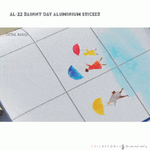 สติกเกอร์ฟรอยด์กันน้ำมันกระเด็น ลายเรนนี่เดย์ Rainny Day AL-22 ขนาด 45 X 75 เซนติเมตร