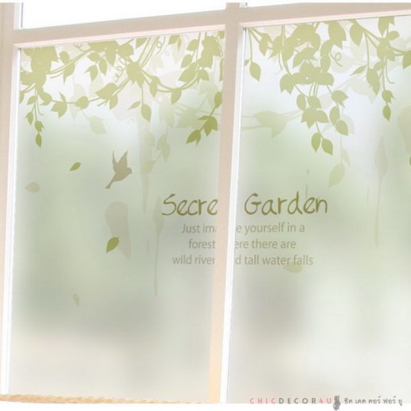 สติ๊กเกอร์ฝ้า BSC-082 ซีเคร็ทการ์เด้น กว้าง 90 X สูง 120 ซม
