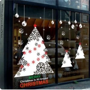CHW-062 Christmas Snow White tree กว้าง 350 ซม. x สูง 240 ซม.
