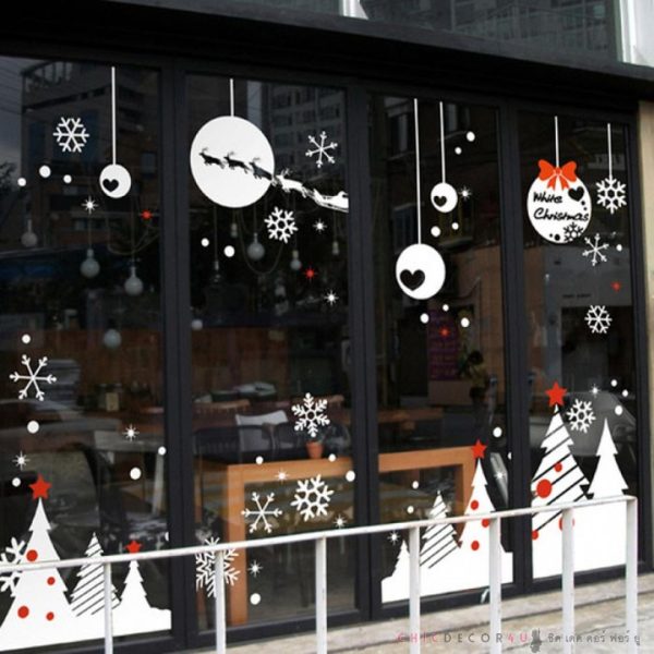 CHW-080 White Christmas Santa Claus is coming กว้าง 400 ซม. x สูง240 ซม.