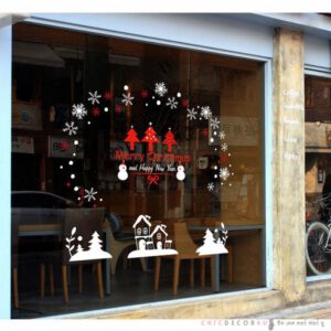 CHW-217 Merry Christmas Snow Town กว้าง 150 ซม. x สูง 160 ซม.
