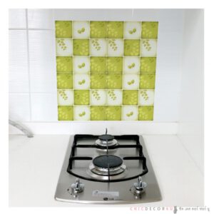 CSGT-17 สติ๊กเกอร์ติดกระเบื้อง ใบเฟิร์น