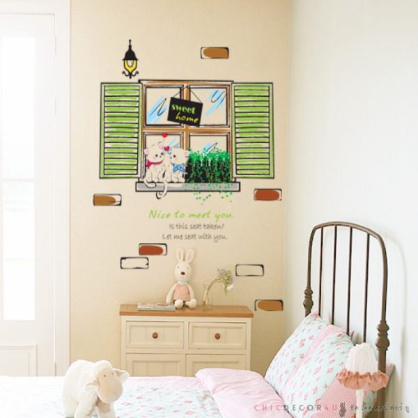 ECO-041 White cats by Green Window แมว