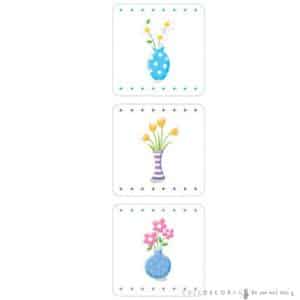 สติกเกอร์ใส ESM-01 แจกันดอกไม้