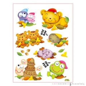 FDT-84040 สติกเกอร์ Sleeping Animal (เรืองแสง)
