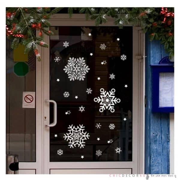 Snowflake Christmas Sticker GDT-864 (S) สติกเกอร์เกล็ดหิมะเรืองแสง#4
