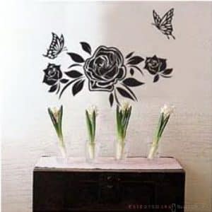 GPS-036BL ดอกกุหลาบ สีดำ