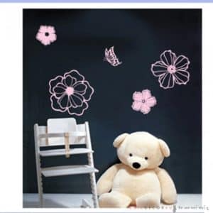 GPS-039P ดอกไม้กับผีเสื้อ สีชมพู