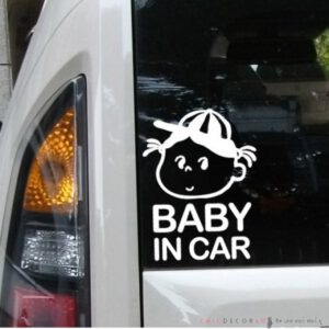 LSC-05 สติ๊กเกอร์ติดรถ เด็กจอมแก่นใส่หมวก