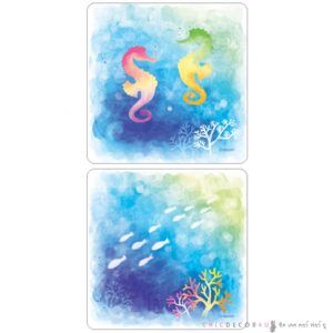 NS-16 ม้าน้ำบนกระเบื้องแก้ว SALE 1 แถม 1 !!!
