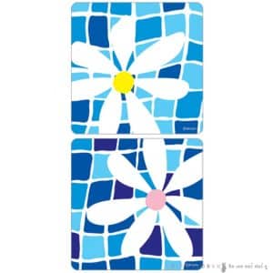 NS-20 สติ๊กเกอร์กันลื่นดอกไม้โมเสค SALE 1 แถม 1 !!!