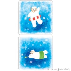 NS-22 สติ๊กเกอร์กันลื่นหมีขาว