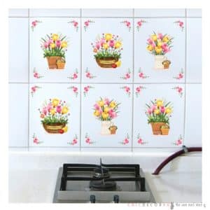 PDF-32113 สติ๊กเกอร์นูน กระถางดอกไม้ Flower Terrace