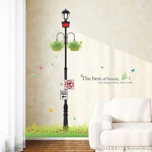 PS-60008 โคมไฟในทุ่งหญ้า วอลสติ๊กเกอร์ขนาด 50 x 70 ซม.