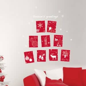 สติ๊กเกอร์ซานตาคลอส กวางเรนเดียร์ Christmas Sticker Santa Claus Reindeer Season Greetings PSC-60028