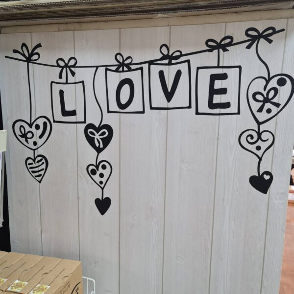 สติ๊กเกอร์ไดคัท สีดำ รุ่น SGWST-14 โมบาย LOVE