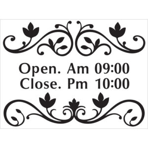 สติ๊กเกอร์ไดคัท SGWST-58 เปิด-ปิดร้าน open-close สีดำ