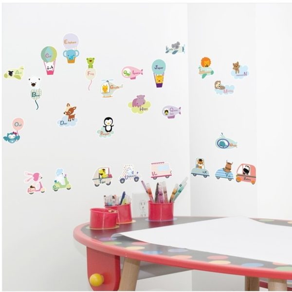 วอลล์สติ๊กเกอร์ ตัวการ์ตูน A-Z รุ่น PS-60046 Animal Alphabet ขนาด 50 x 70 ซม.