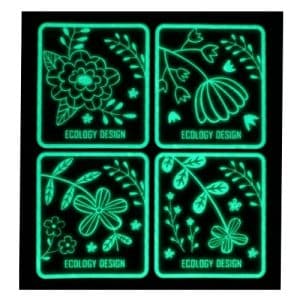 กันลื่นเรืองแสง แบบนุ่มลายดอกไม้