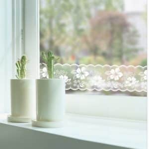 สติ๊กเกอร์ใสแต่งขอบลายดอกไม้ รุ่น LB-15 สูง 10 ซม.* ยาว 5 เมตร