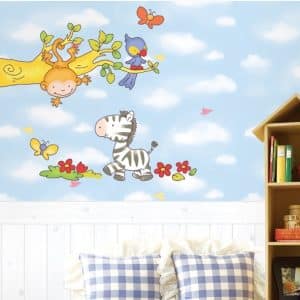 ลิงห้อยต้นไม้ นกแก้ว ม้าลาย