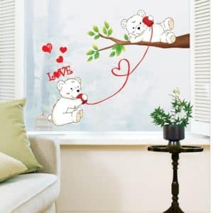 หมีขาวคุยโทณศัพท์กระดาษกับเพื่อน