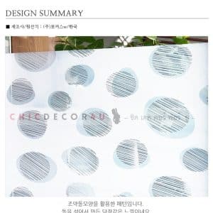 ฟิล์มนิรภัยใสลายวงกลม White Circle FD-045 หน้ากว้าง 127 ซม