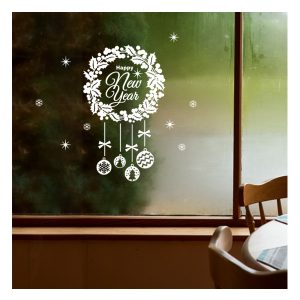 สติ๊กเกอร์ พวงดอกไม้ Happy New Year รุ่น GDT-848(S)