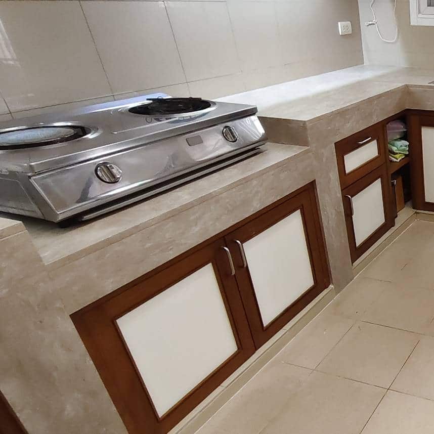 สติกเกอร์หินแกรนิต ผิวเรียบไม่มันเงา สีเบจ รุ่น MA-07 หน้ากว้าง 100 ซม. - Image 4